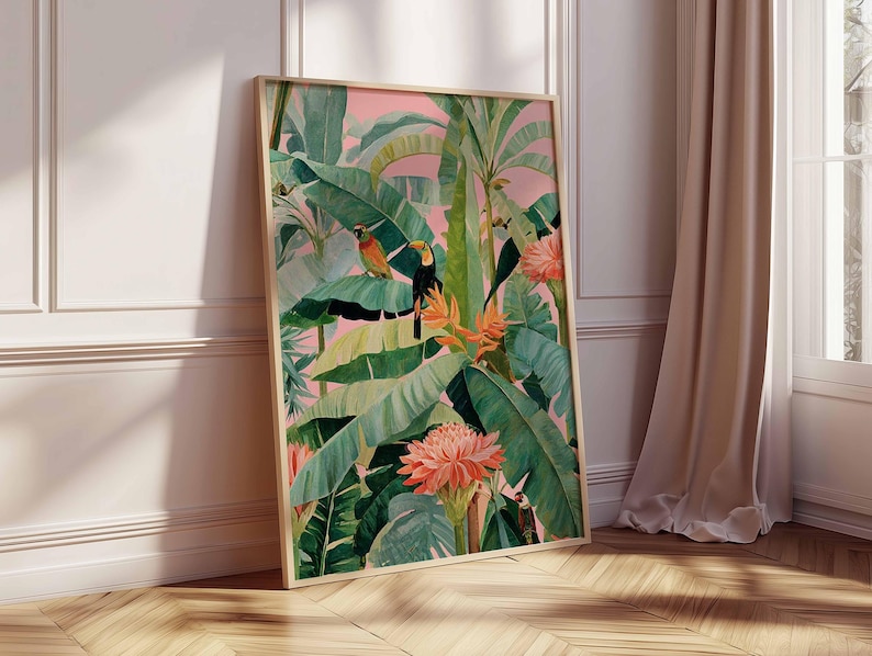 1 poster in tela tropicale ret - Home Office Or recensione e prezzo
