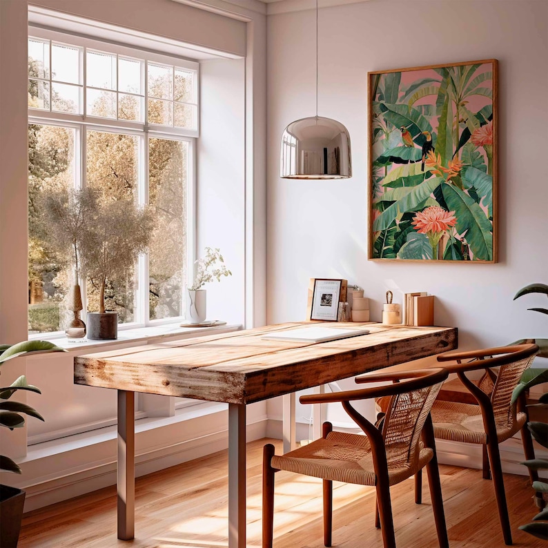 1 poster in tela tropicale ret - Home Office Or recensione e prezzo