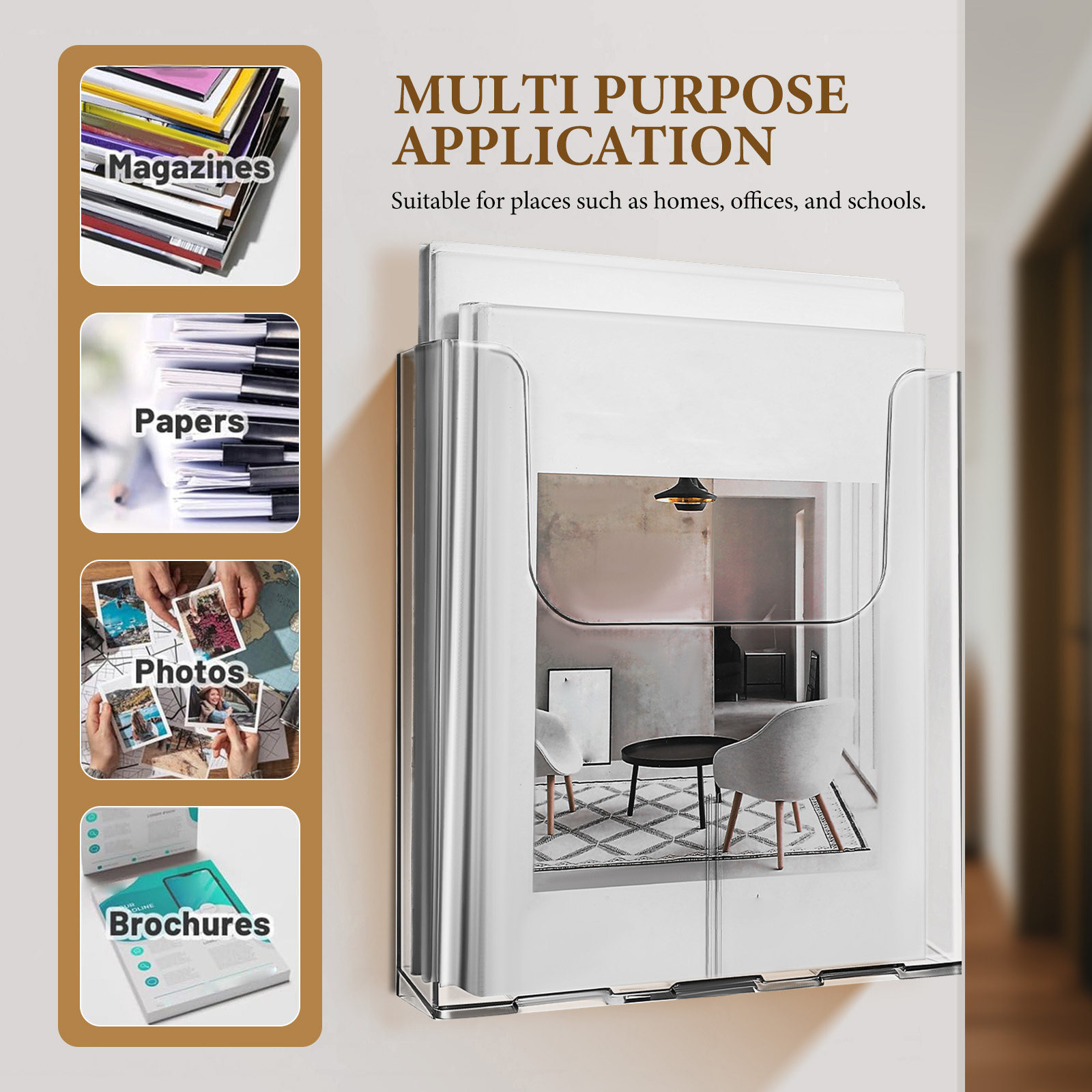 4 supporti da parete in acrili - Document Holder Stand recensione e prezzo