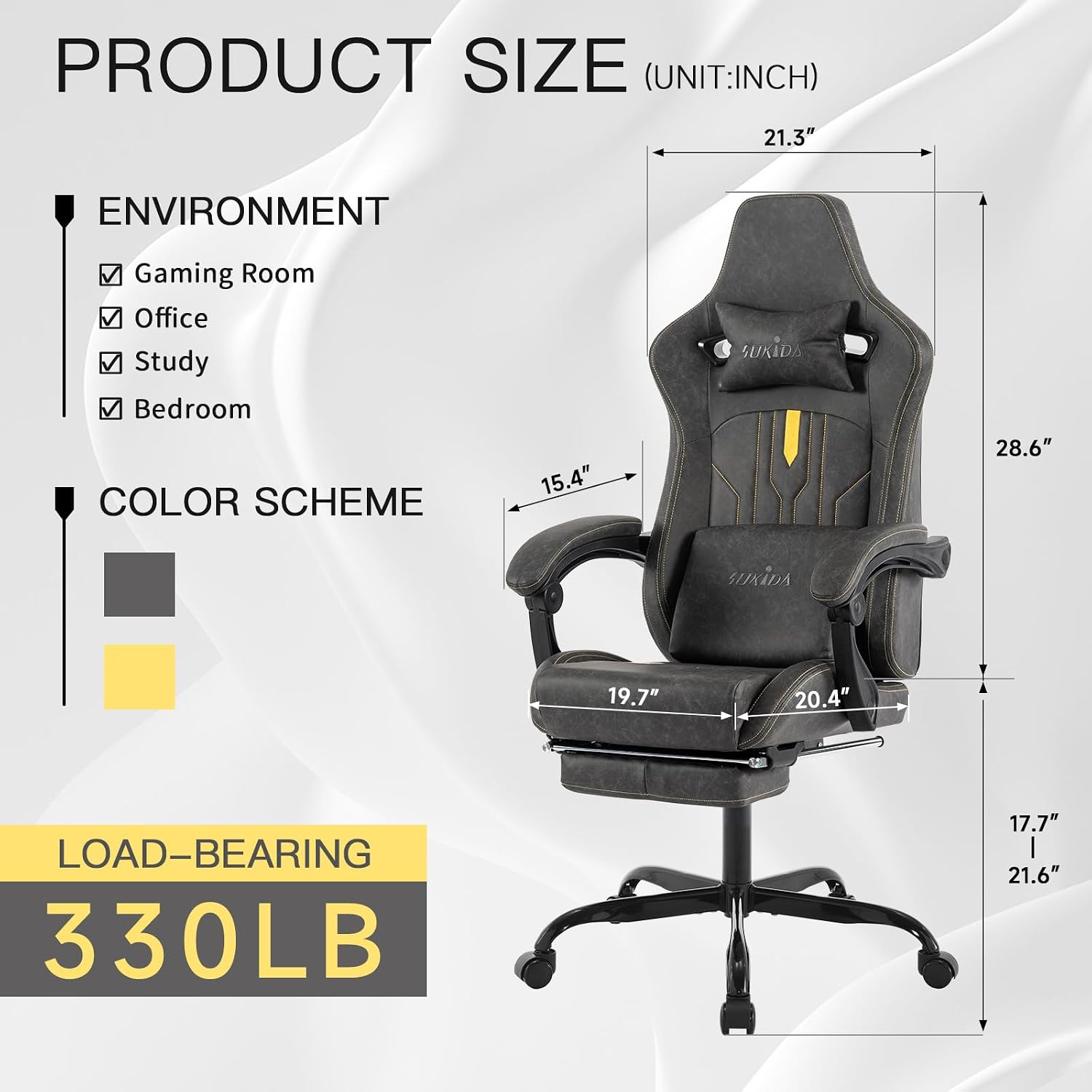 Sedia da gaming con poggiapied - Ergonomic Office Chair recensione e prezzo