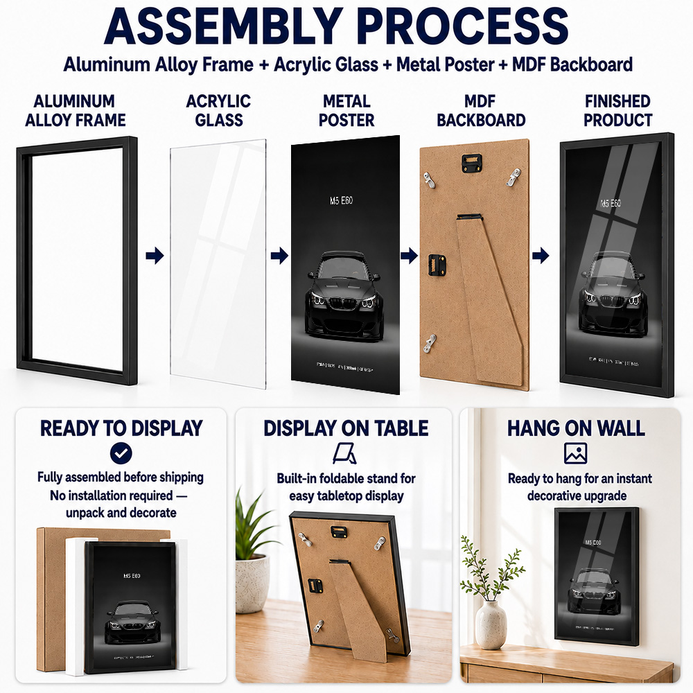 Poster in metallo nero con imm - Home Office Or recensione e prezzo